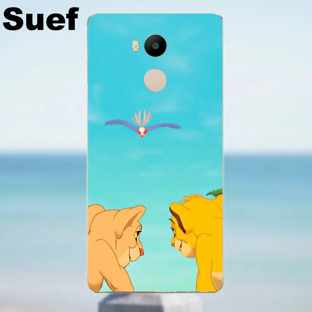 Suef Мягкая Мода Король Лев Симба и Нала любовник для Xiaomi Redmi 4 3 3S Pro Mi3 Mi4 Mi4i Mi4C Mi5 Mi5S Mi