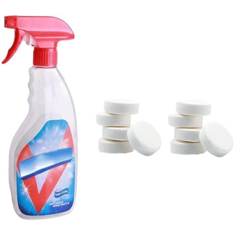 

Multifunctional Strong Detergent Cleaner All-Purpose Clean Effervescent Tablets with Spray Watering Cans Bottles Home Car Garden