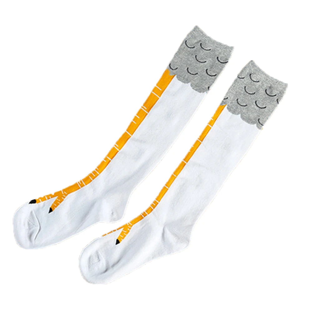 

New Women Summer Fashion Cotton Breathable Chicken Leg Toe Print Knee-high Socks
