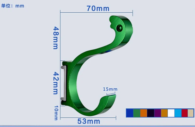 Настенная алюминиевая отделка, яркие цвета, вешалка для одежды, полотенце, пальто, крючок для халата, декоративные крючки для ванной комнаты 1103