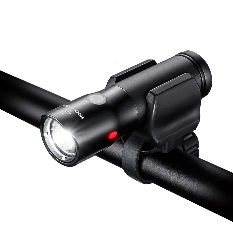ROCKBROS, велосипедный светильник, внешний аккумулятор, водонепроницаемый, USB, перезаряжаемый, велосипедный головной светильник, боПредупреждение, мигающий светильник, 700 люмен, 18650, 2000 мА/ч, 5 режимов - Цвет: Black Flashlight