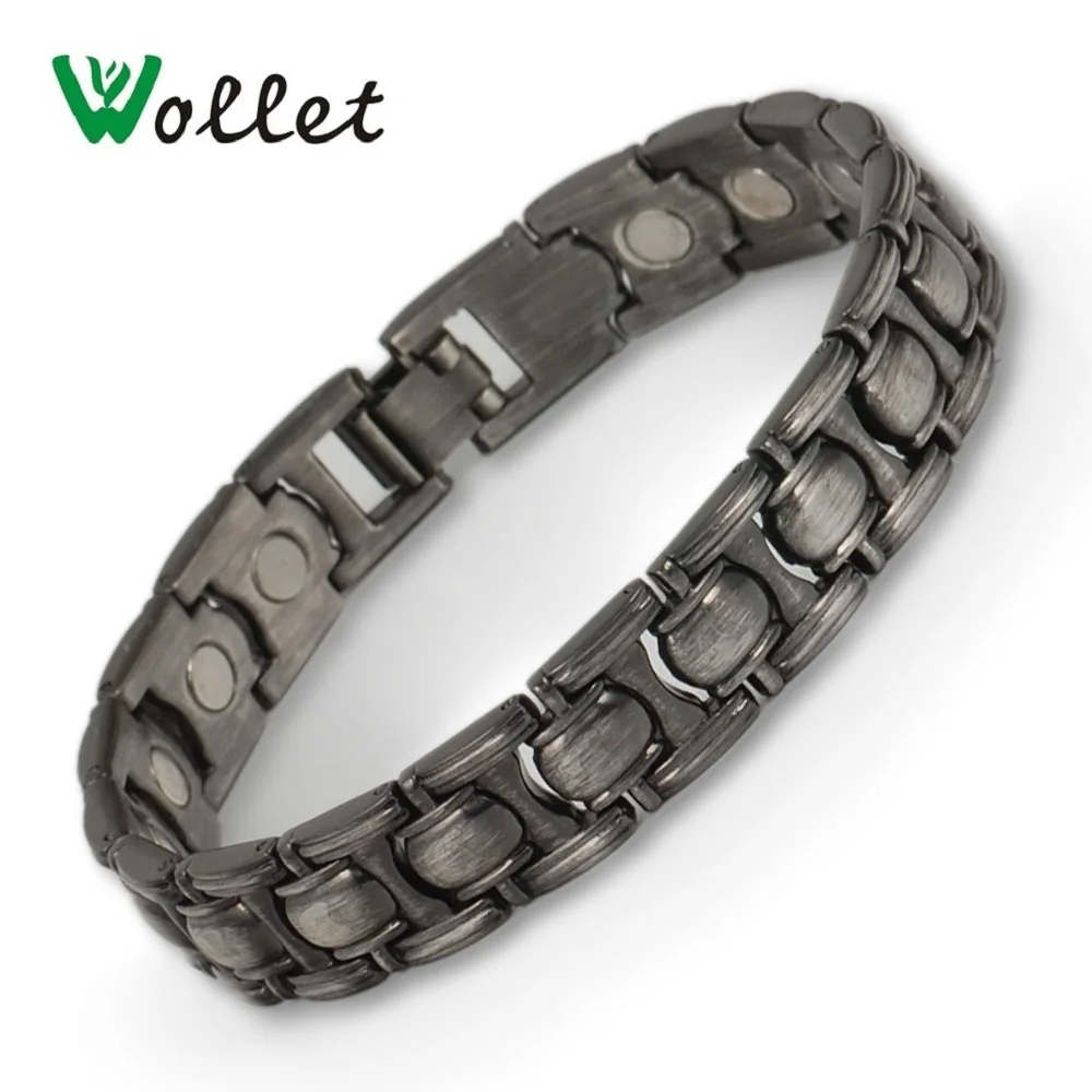 

Wollet Jewelry Bio Magnetic Bracelet for Women Black Color Health Care Healing Energy Magnet