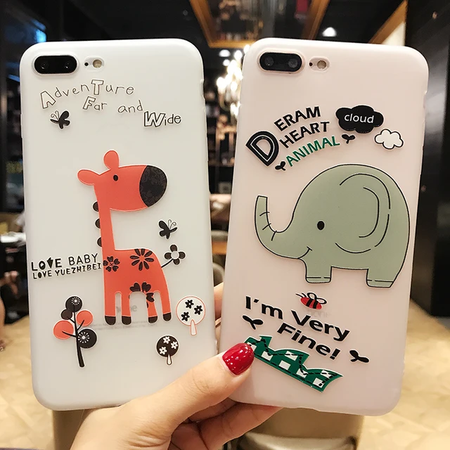 Cheap  Animal Patterned Case For iPhone X XS Max XR Soft Silicone Cases For iphone 6 6s 7 8 Plus Cute TPU back Cover bag