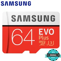 SAMSUNG EVO + Plus Micro SD карта 64 ГБ 32 ГБ карта памяти 128 ГБ 256 ГБ TF флеш-карта класс 10 C10 microsd карты Оригинал Бесплатная доставка