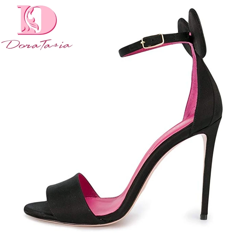 

Doratasia New Big Size 45 Brand Design Sweet Party Wedding Women Shoes Woman Sexy Thin High Heels Women ankle-strap Sandals