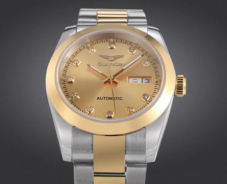 GUANQIN Watch Men Date Water Resistant Automatic Self-Wind Mechanical Wristwatches Luxury Man Watch 2017 Small Men's Watches (2)