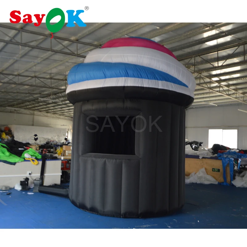  3.5mH Advertising inflatable kiosk ice cream booth inflatable ice cream stand for sale