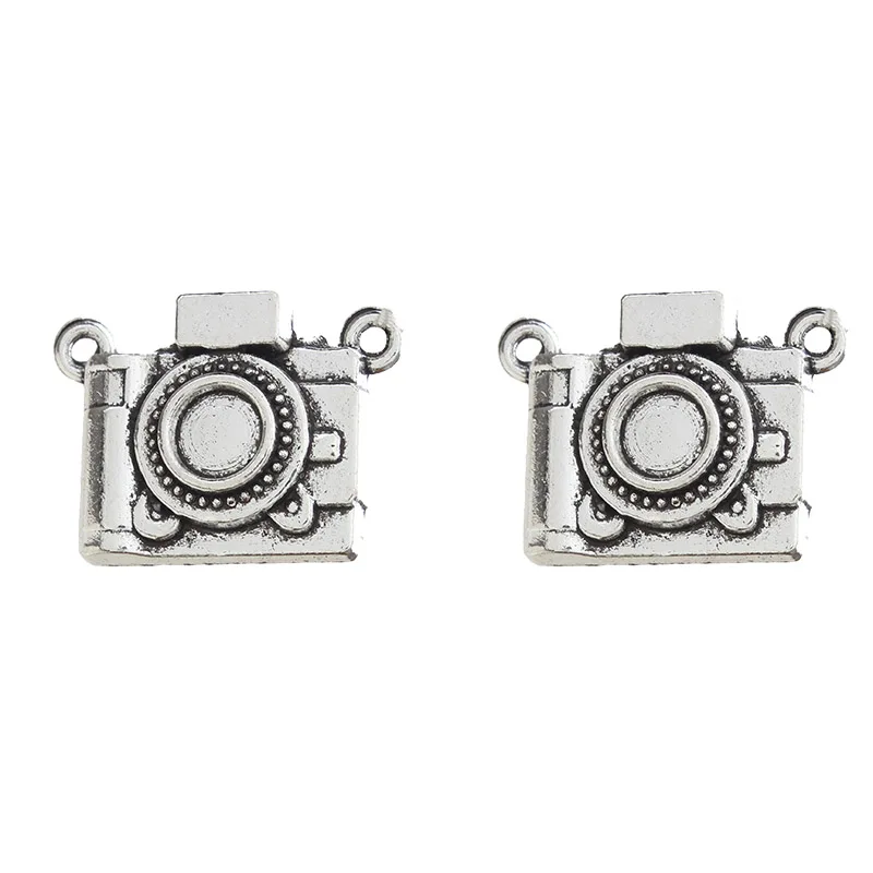 

5pcs Vintage Camera Charms Crafts Handmade Pendants Connector For Jewelry Making Finding Choker Necklace Bracelet Charms 24*18mm
