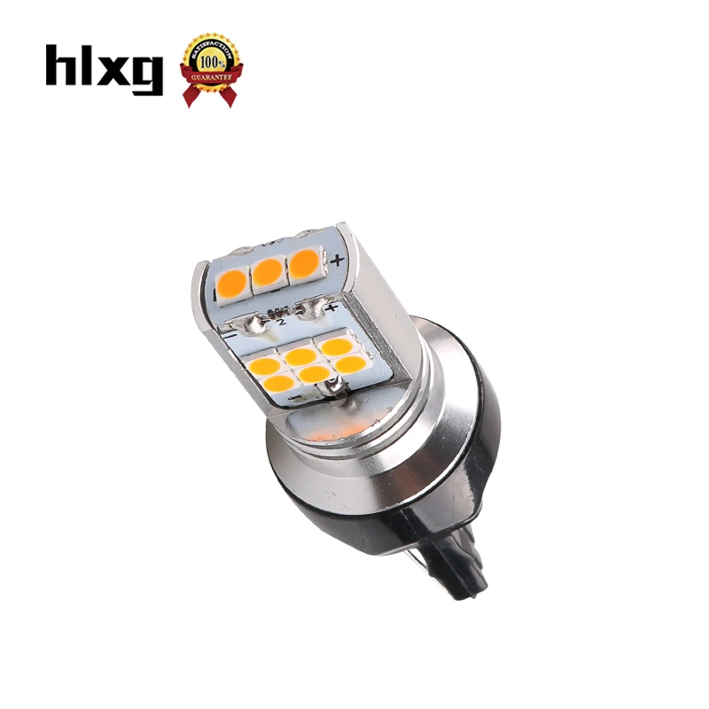 

hlxg 2pcs T20 W21W LED W21/5W LED 7443 SRCK 7440 Car Bulb Reverse Light Brake Turn Signal Lights source parking auto lamp White