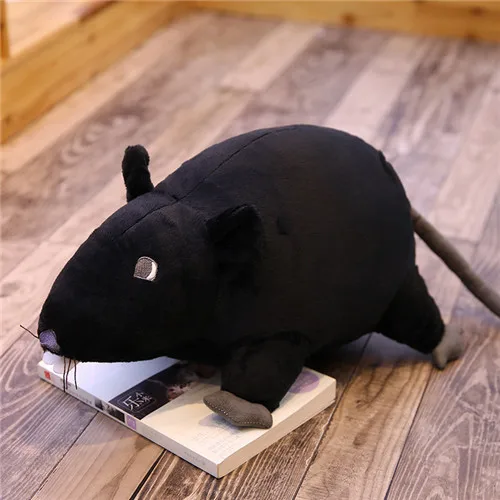 20-60 см Милая мышка плюшевая игрушка мягкие животные кукла мышка Kawaii подарок на день рождения для детей милые дети ребенок Рождественский подарок - Цвет: Черный