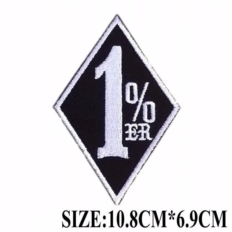 1%ER Motorcycle Biker Vest Patches Embroidered Iron On Patches