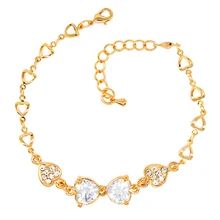 Новая мода циркон AAA Сердце бантом браслет ручной аксессуаров бренда Высокое качество браслеты подарок на день рождения для девочек W361