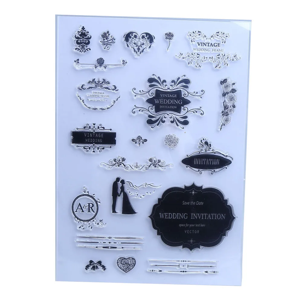 

21cm x 29.5cm  Size Transparent Clear Stamp Wedding Style For DIY Scrapbooking/Card Making/ Decoration Supplies