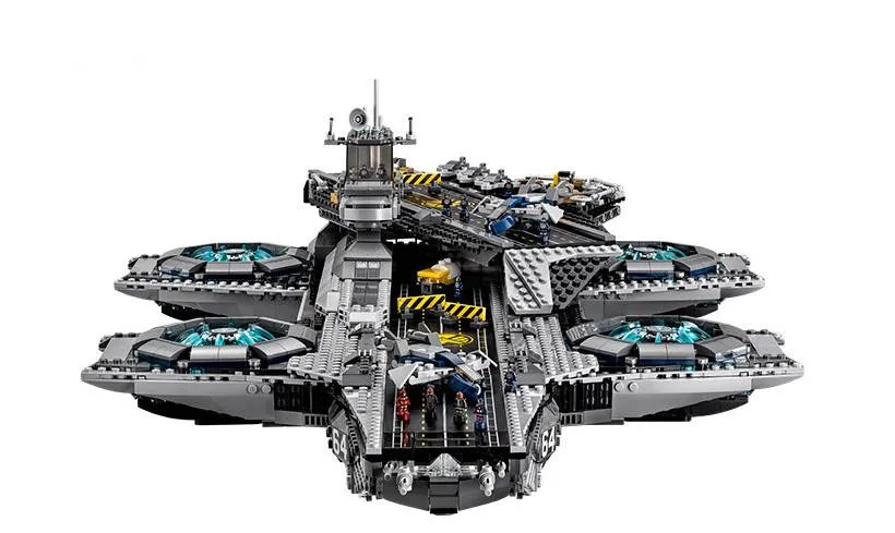 Масштабная авианосец Супер Герои щит Helicarrier модель строительные блоки совместимы с 76042 игрушки Кирпичи подарок