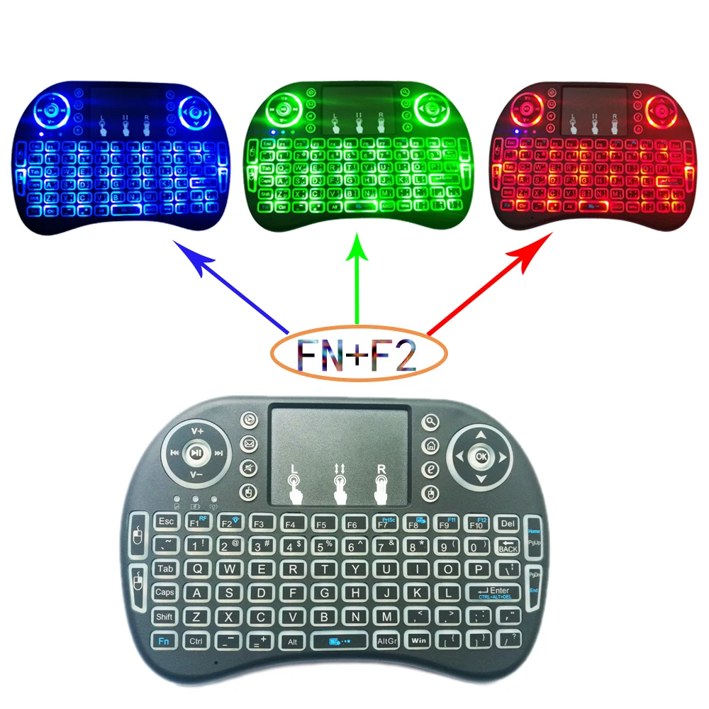 I8 Клавиатура 2,4 ГГц Sans Fil i8 клавир тачпад Fly Air мышь для Android tv box игровой Мини ПК Английский Русский Испанский