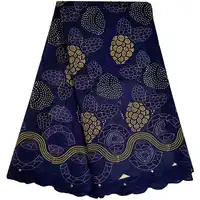 2018 African Dry Lace Fabrics High Quality Cotton Lace Fabric Swiss Voile With Stone Swiss Voile Lace In Switzerland A1046