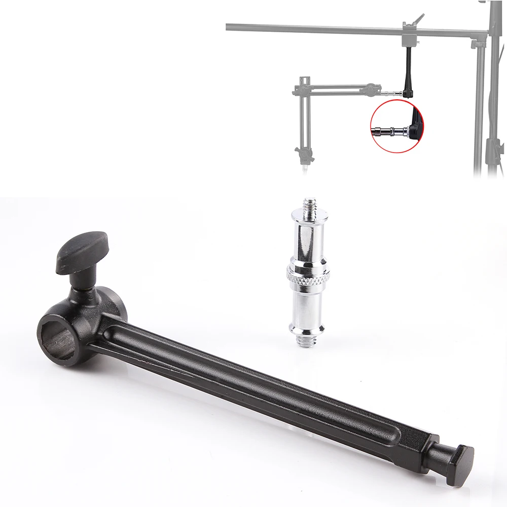 

Hexagon Extension Arm 1/4"3/8"Screw for Strobe Flash Speedlite Light Stand Clamp