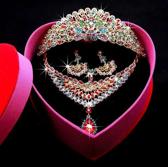 2017 New Fashion Bridal Jewelry Sets Gorgeous Crystal Necklace Earrings crown For Brides Party Prom Wedding Accessories JS-S002J 2017 New Fashion Bridal Jewelry Sets Gorgeous Crystal Necklace Earrings crown For Brides Party Prom Wedding Accessories JS-S002J