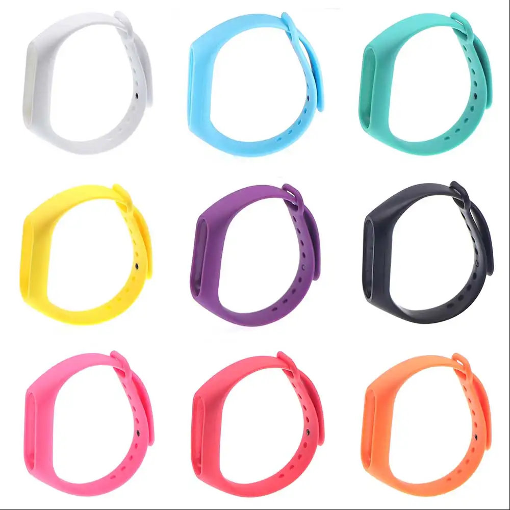 

Silicone watchband In stock 1 pcs Replacement Strap For Xiaomi Mi band 2 band2 Bracelet Double Color Wrist Strap Multi-colors