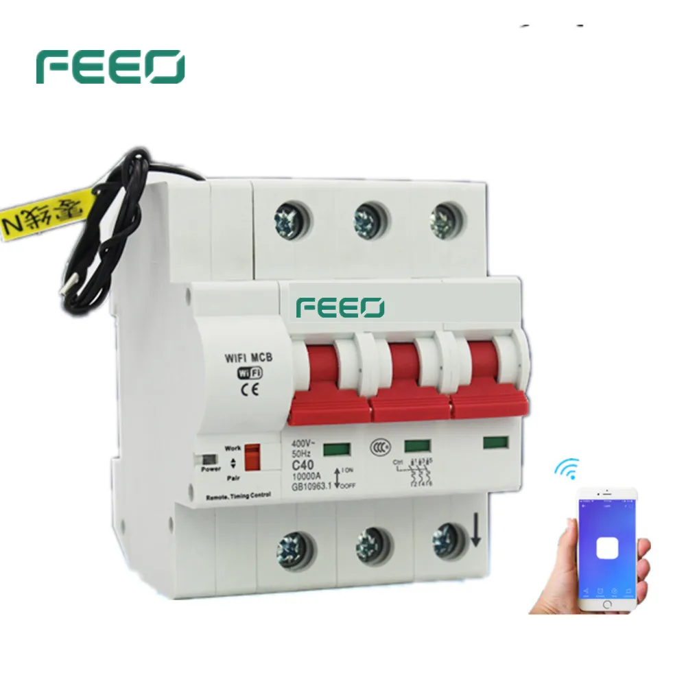 

FEEO 3P 100/125A Remote control Wifi Circuit Breaker Intelligent Automatic Recloser overload short circuit protection