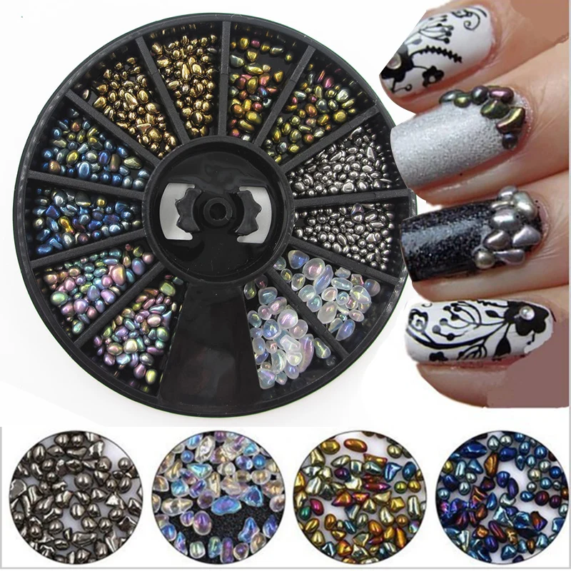 3D DIY New Mixed Color Chameleon Stone Nail Art Manicure Small Irregular Beads Rhinestone Nail Art Decoration for Nail new wallet бумажник chameleon