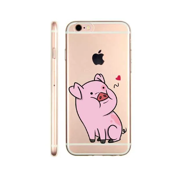 Mabel Gravity Falls Cartoon animals pig soft TPU Phone Case Cover for iPhone 7 XR XS Max 5 5s SE 6 6s 6Plus X 8 8Plus