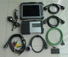 Top sdconnect c5 mb star diagnose c5 with laptop i7 ix104 ram 4g ssd 240gb newest software 2017.12 ready to use for 12v 24v