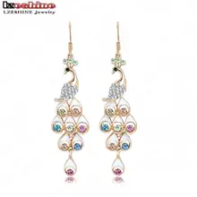 LZESHINE Luxury Fashion Earrings Gold Color Cute Pink Cubic Zircon Girl Earrings For Women Party Jewelry ER0092-C