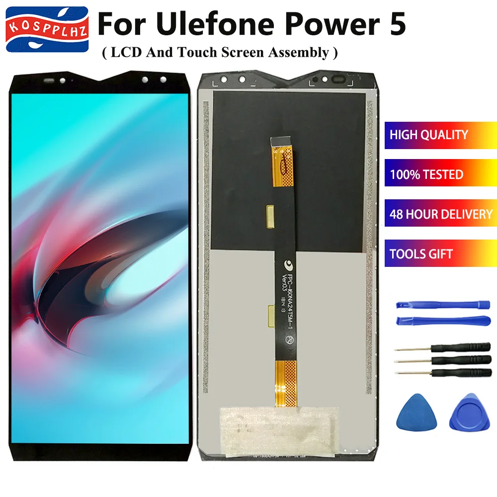 100% протестированный для Ulefone Power 5 ЖК дисплей + кодирующий преобразователь