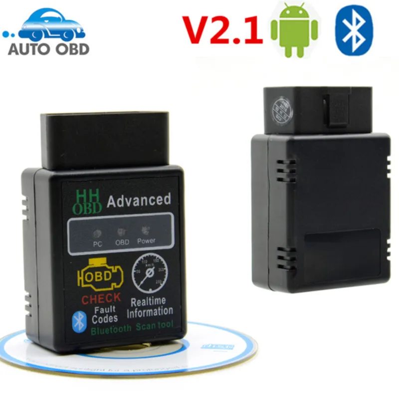 HHOBD Advanced ELM327 Bluetooth OBD2 V2.1 Check Fault Code Erase ...