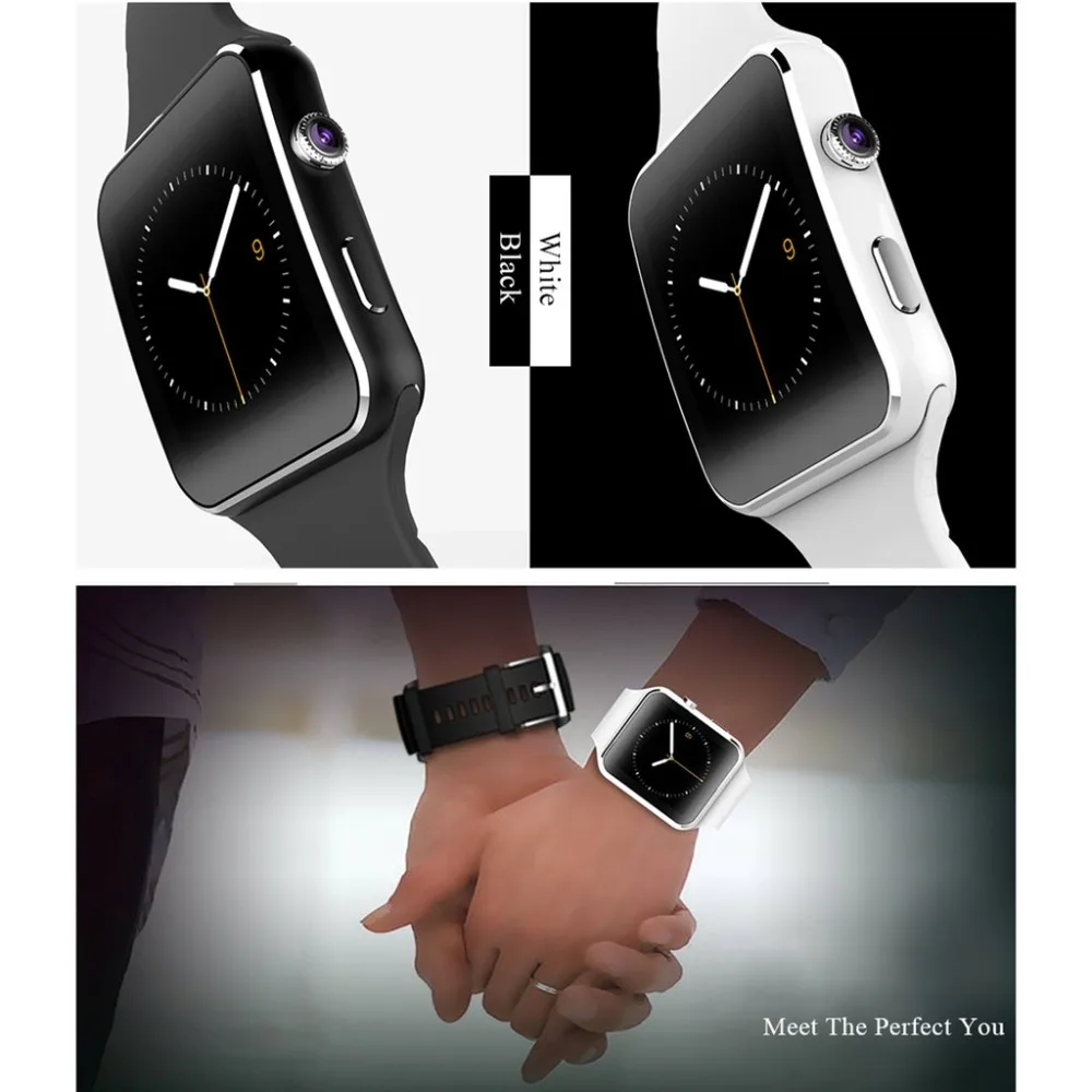 JAYSDAREL X6 Bluetooth Smart Watch Support Sim Card HD Camera Whatsapp Curved Screen
