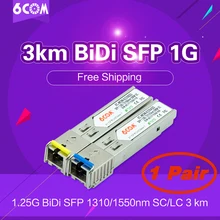 3km BiDi SFP 1G (Bi-Directional, WDM, 1.25Gbps, SC) DOM / DDM / DDMi  (GLC-BX-D, GLC-BX-U, D/U, A/B, 1310/1550) BiDi Transceiver