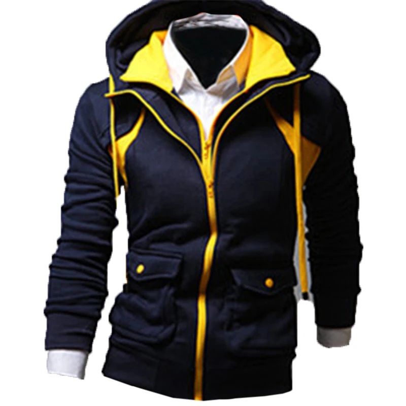 Casual Sweatshirts Men's Hoodies Fashion Sweatshirts Slim Fit Zip Up