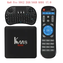 Km8 Pro S912 Kodi 4K HD Network Player Android TV Box Set Top Box smart tv box android tv box Pk x96 x92