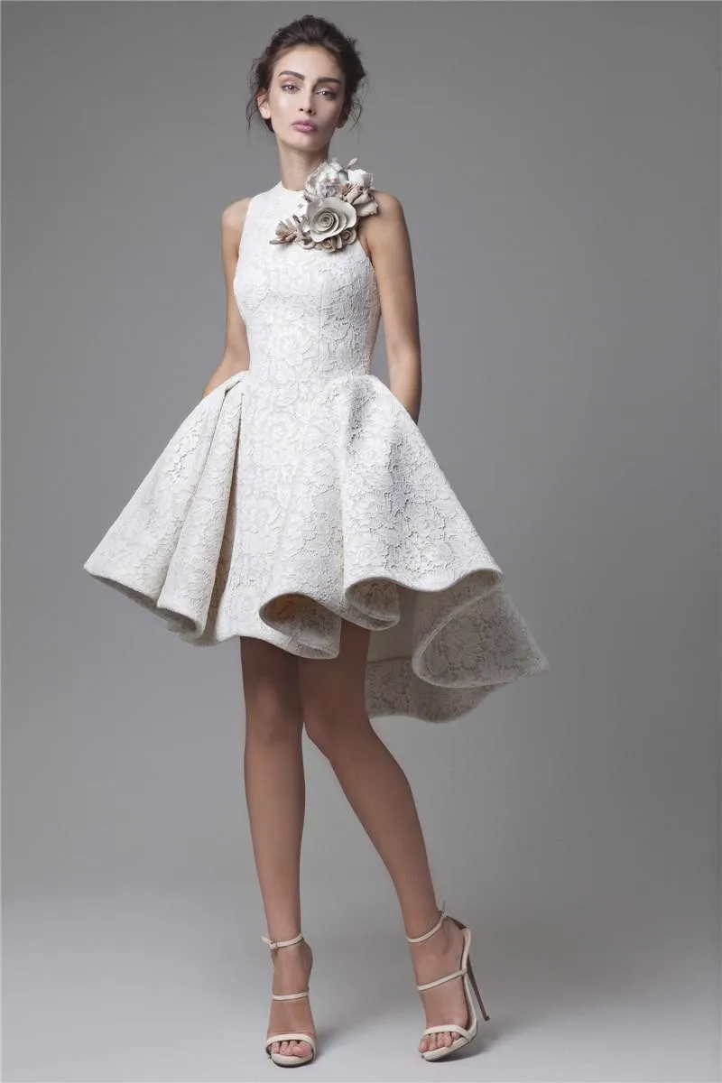 Evening Dresses Indah Leher Depan 