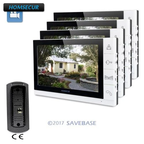 HOMSECUR 9 &quotвидео домофон система + белый монитор для дома/плоский 1C4M|door phone intercom
