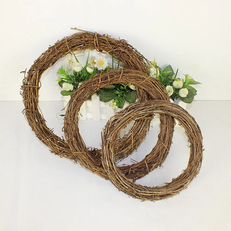 

DIY Crafts Natural Grapevine Wreaths Garland Door Window Hanging for home wedding decoration 20CM 30CM 40CM