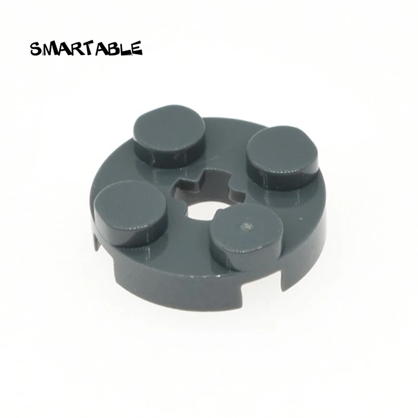 Smartable Plate Round 2x2 с отверстием для оси детали строительных блоков креативные