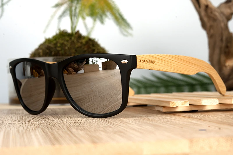Бобо птица Для женщин солнцезащитные очки деревянные бамбуковые солнцезащитные очки леди зеркальные поляризованные очки путешествия в
