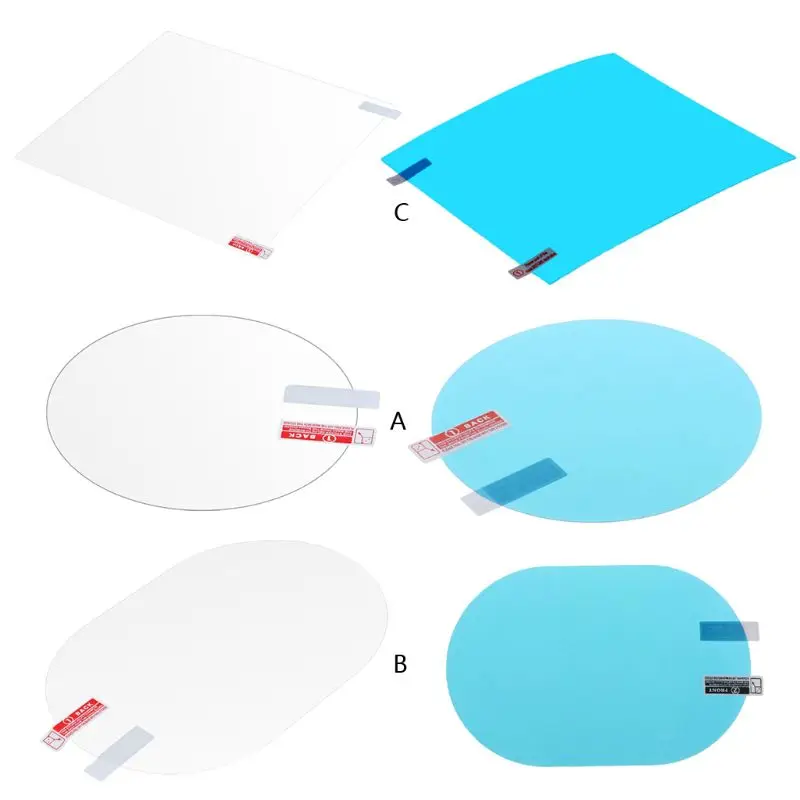 New 2 Pcs Car Rearview Mirror Protective Film Anti Fog Window Clear Rainproof Rear View Mirror Protective Soft Side Window Film