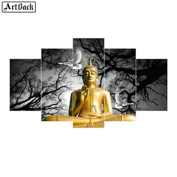 

Five spell diamond painting Buddha square rhinestone handmade mosaic 3d diamond embroidery set religious stickers