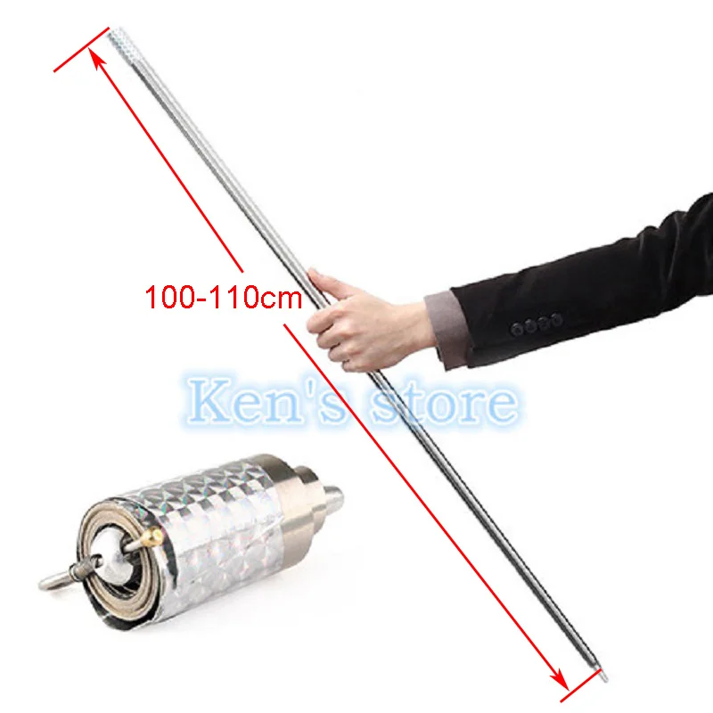 Free Shipping Appearing Cane Metal Silver Magic Stick Wand Magic Tricks Close Up Illusion Silk To Wand Magic Props Kid Best Gift