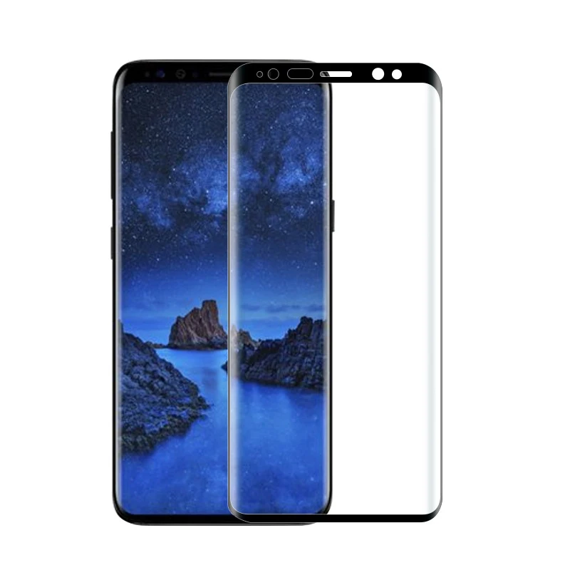 Изогнутое закаленное стекло с полным покрытием для Samsung Galaxy S9 защита экрана
