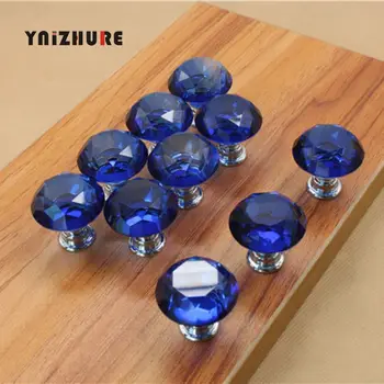 

10Pcs 25mm Free shipping Diamond Crystal Cupboard Cabinet Dresser Drawer Wardrobe Door Knob Pull Handle home decor new arrival