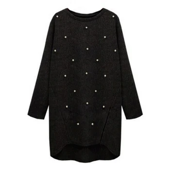 

Beading Sweaters Gilet Long Sweater Knitted Pullover