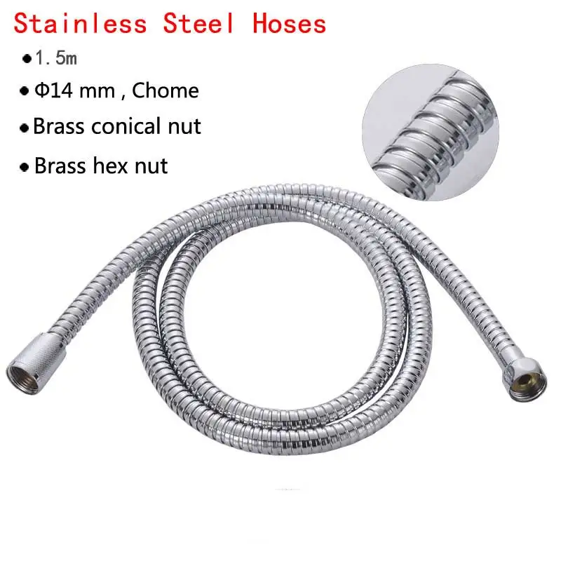 

hose PVC CUPC explosion-proof shuangkou stainless steel metal plating shower hose