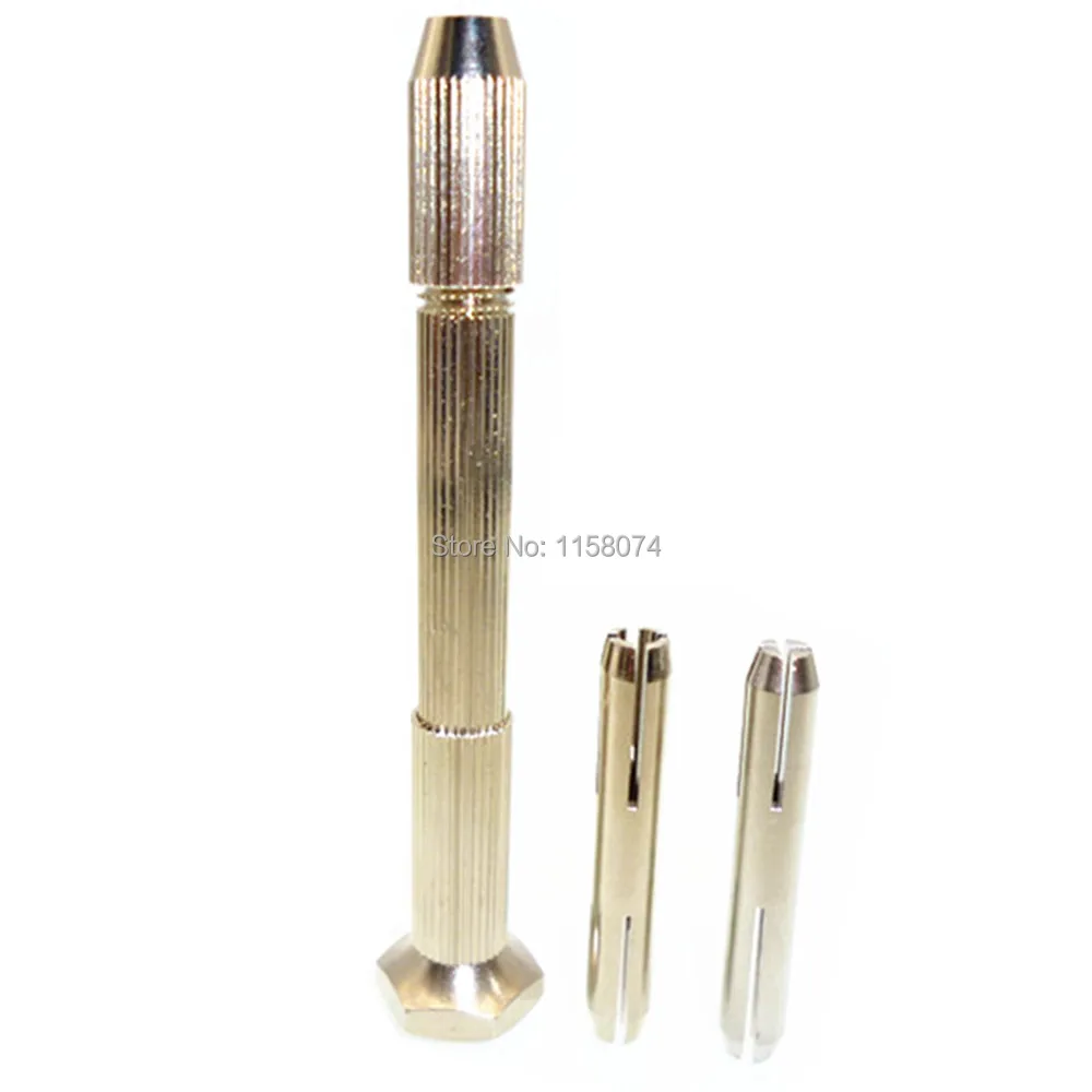 Swivel Head Pin Vise With 2 Reversible Chucks Hand Drill Wire Gauge Bit Holder