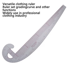 Règle de couture métrique en plastique de courbe française mesure tailleur règle 360 degrés ensemble de courbure outils de règle de courbe de classement pour la fabrication de vêtements