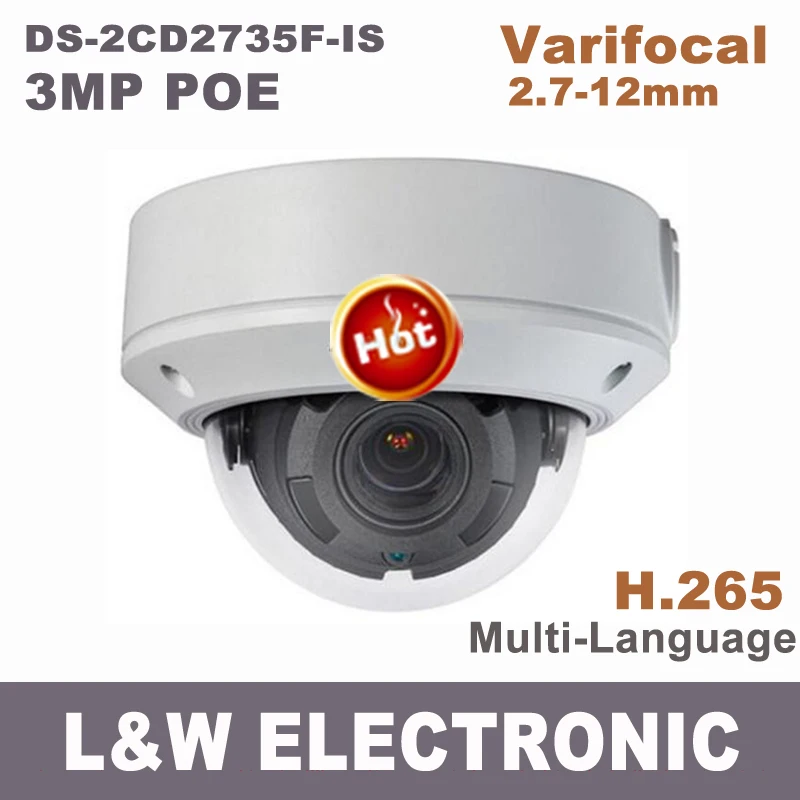 DS-2CD2735F-IS replace DS-2CD2732F-IS ds-2cd2732f-i(s) 3MP varifocal zoom IP dome camera cctv POE outdoor cam camera 2cd2732f-is