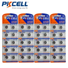 40 шт./4 карты PKCELL 1.5 В AG9 Батарея lr936 394 SR936SW LR45 Кнопка щелочных Батареи